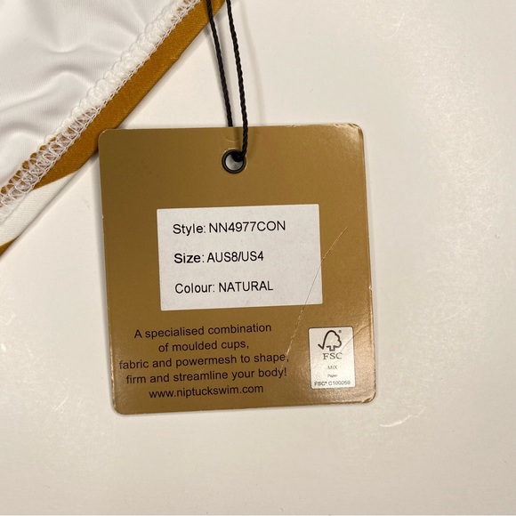 Niptuck Swim Natural Zebra Stripe Bikini Bottoms NWT - Picture 8 of 10